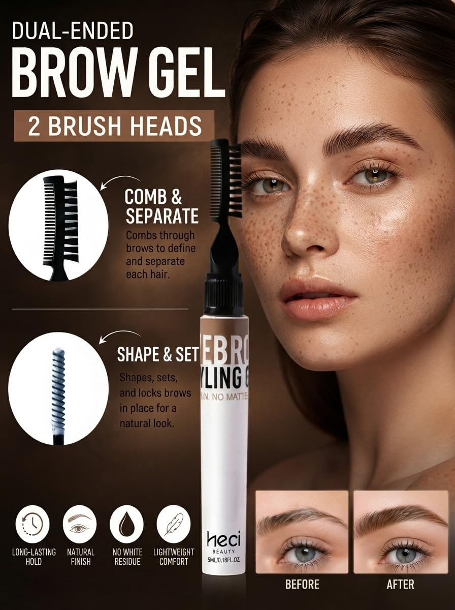 HECI BEAUTY in bathroom mirror during application for everyday wearproof benefit