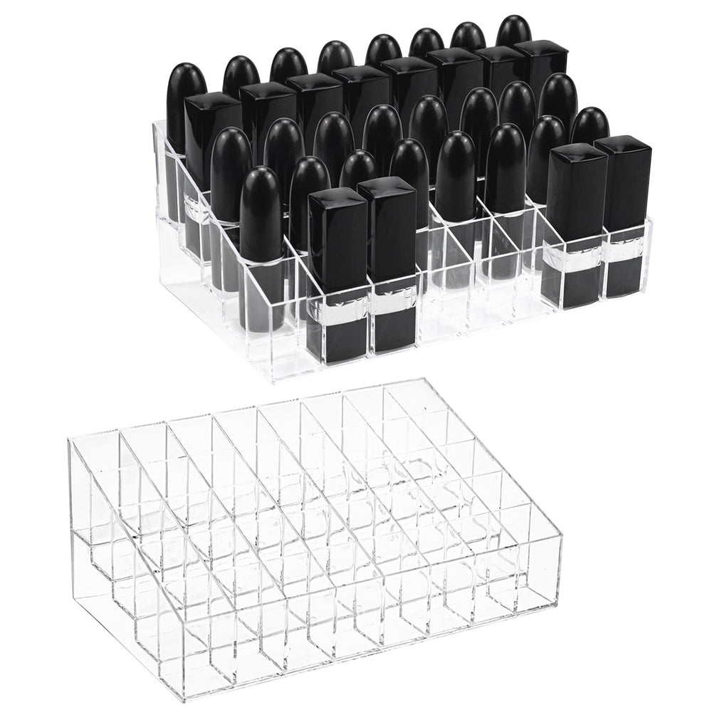 Hedume 40-slot lipstick organizer display shows lipsticks at a glance for quick selection