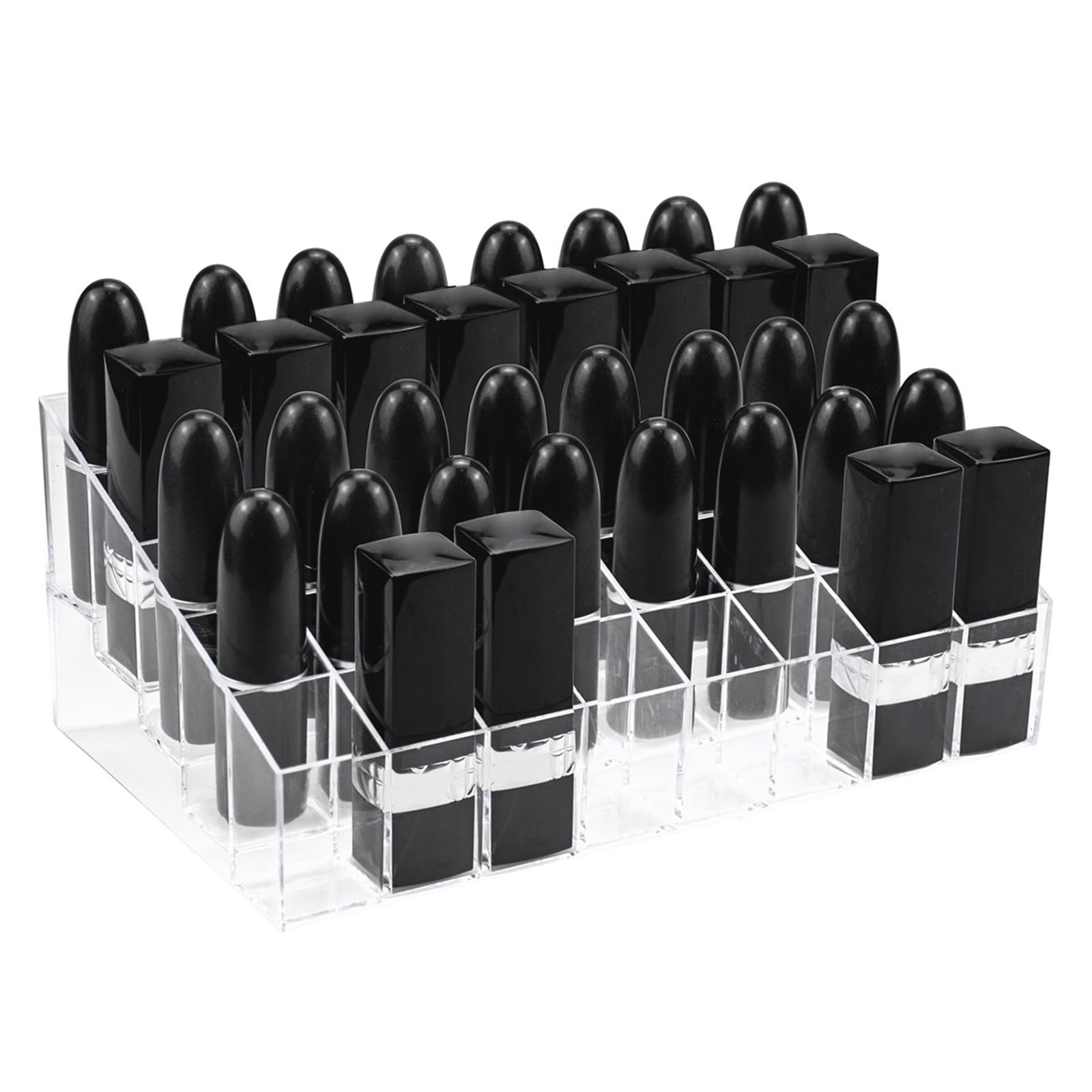 Hedume acrylic cosmetic display case offers clear visibility for easy tool selection