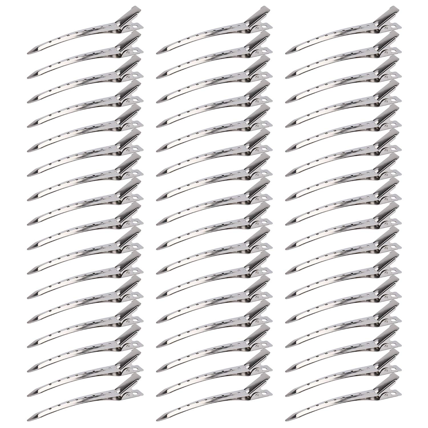 Hedume duck bill hair clips 200-pack securing hair during cutting or styling.