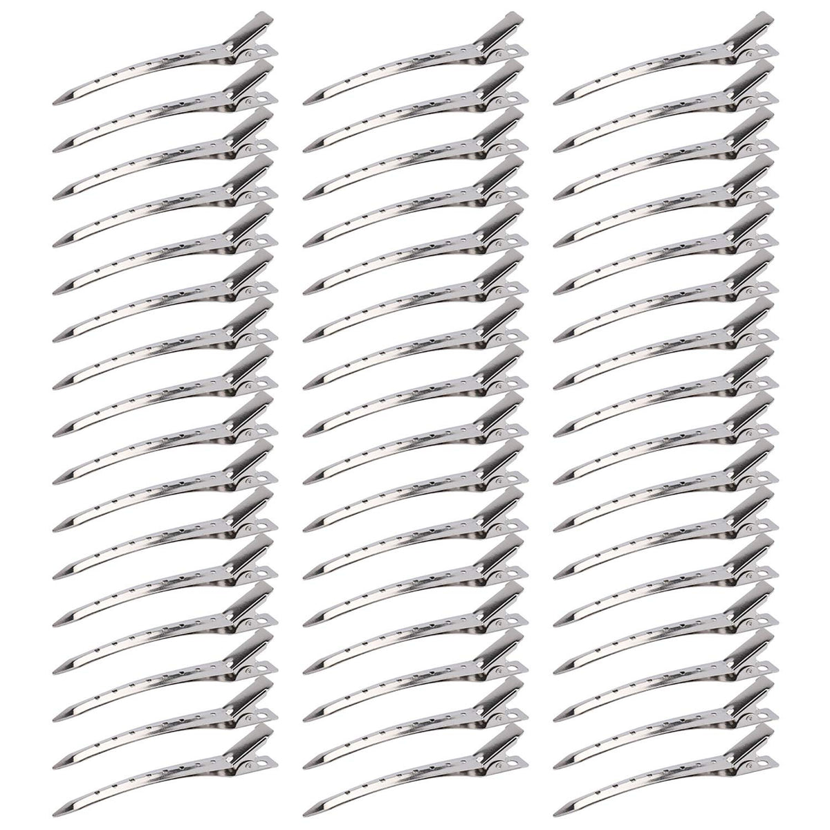 Hedume duck bill hair clips 200-pack securing hair during cutting or styling.