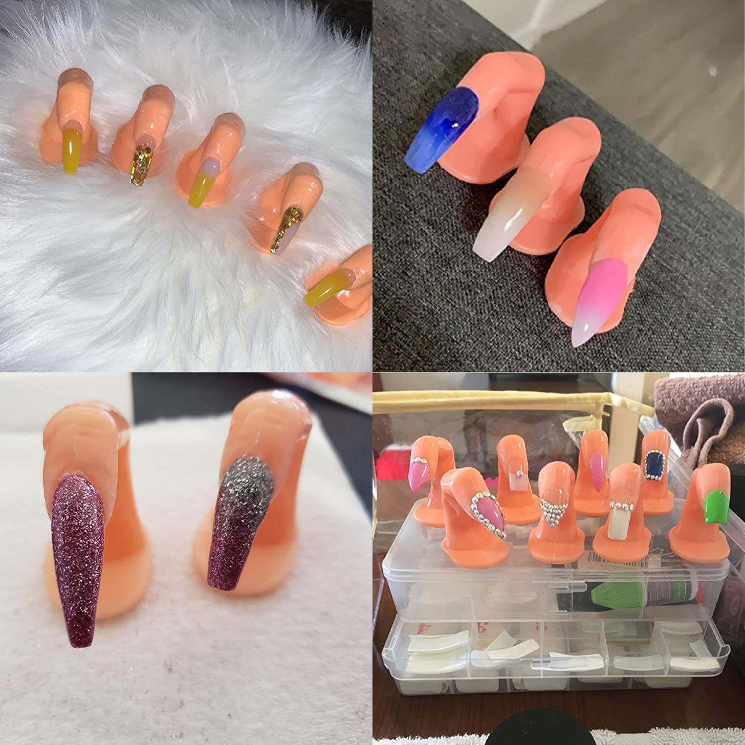 Hedume practice fingers ideal for beginners and pros practicing nail art.