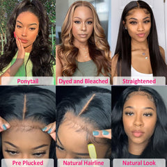 Hedy 180% density lace-closure wig for a full, voluminous look.