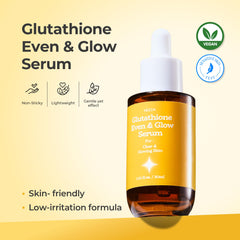 HEEDA Glutathione serum texture application shows fast-absorbing formula for smooth, comfortable skin.