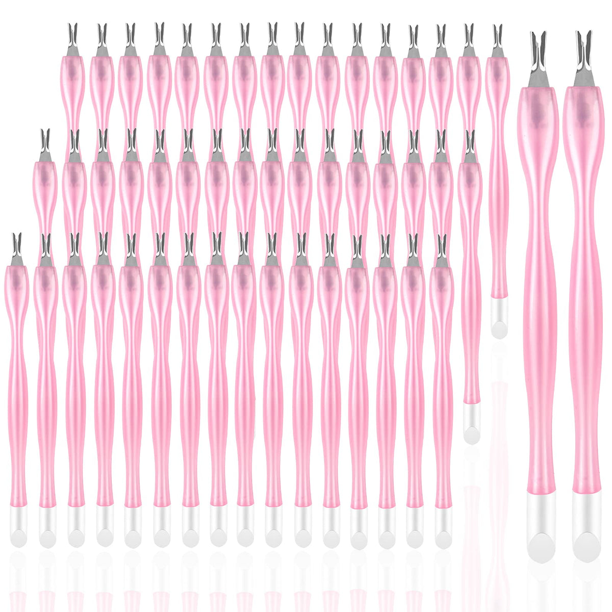 heemeei 50pcs cuticle trimmer set pink packaging, portable grooming kit.