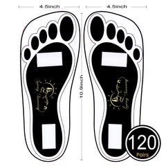 Closeup of adhesive soles on a foot using HeeStar feet pads for clean tanning.