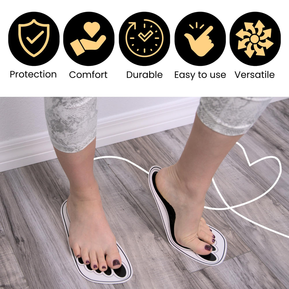 Pads shield salon floors from spray tan drips with HeeStar protection.