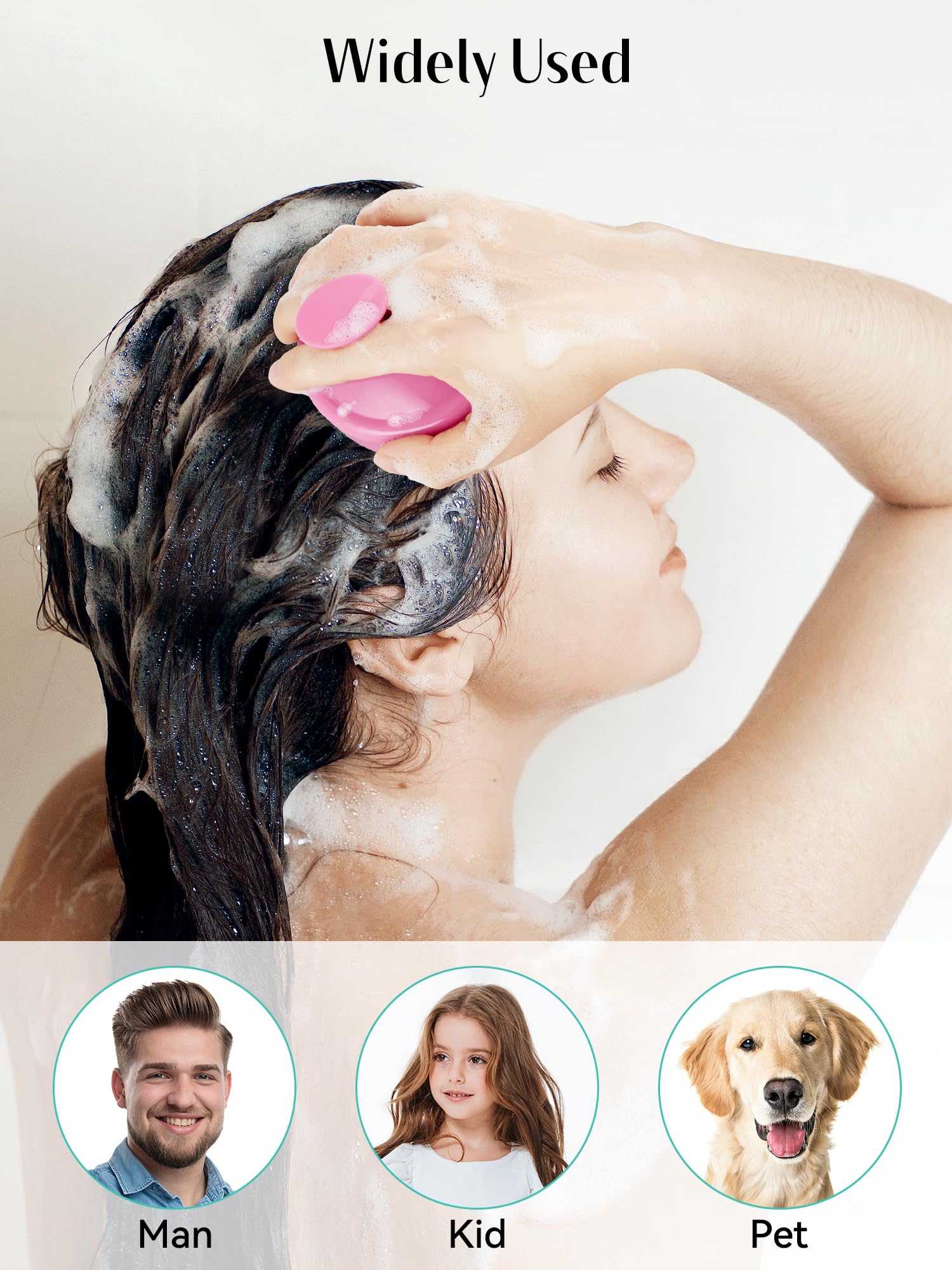 HEETA anti-tangle design reduces hair pull during scalp massage