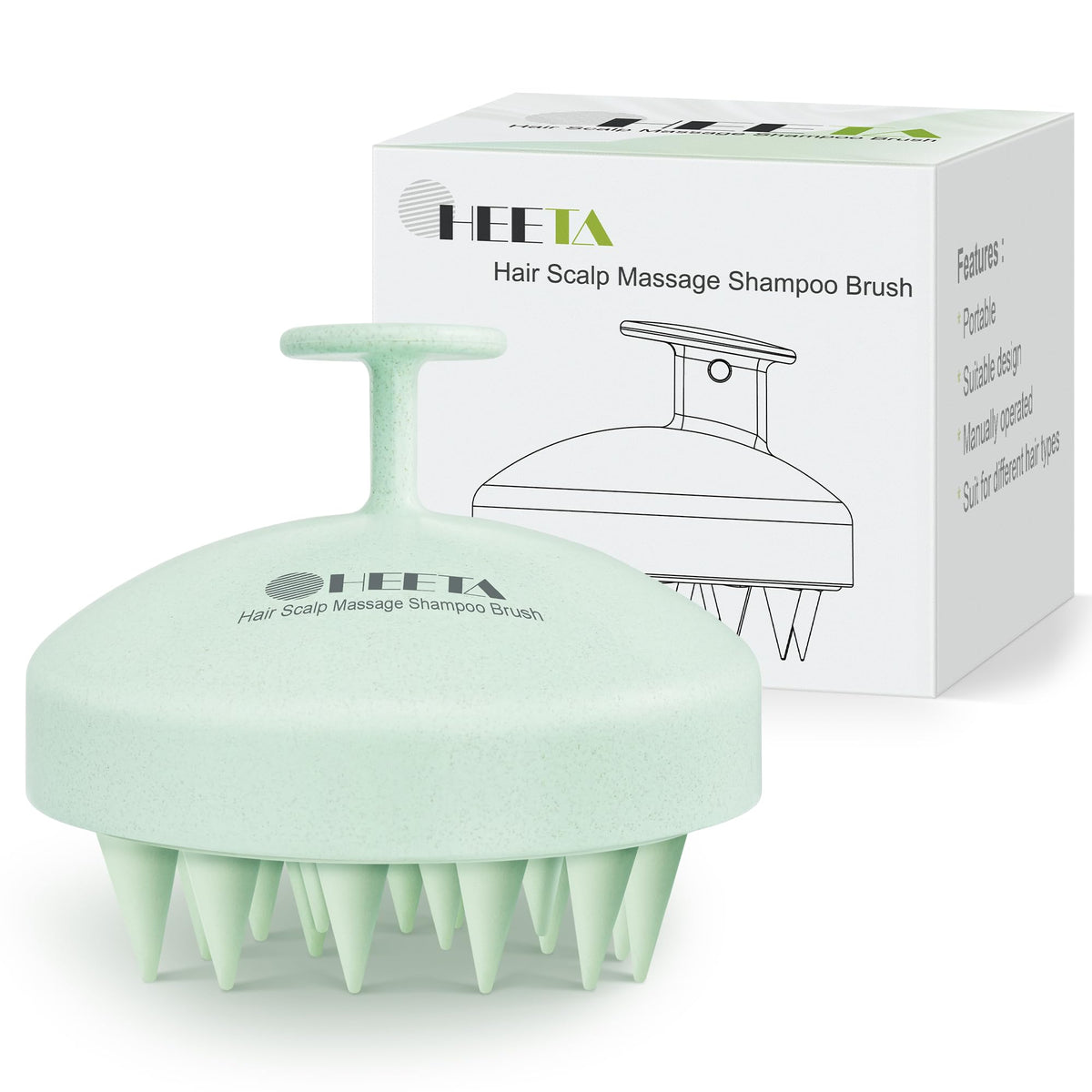 HEETA cepillo para cabello frontal ofrece masaje suave y cuidado del cuero cabelludo.