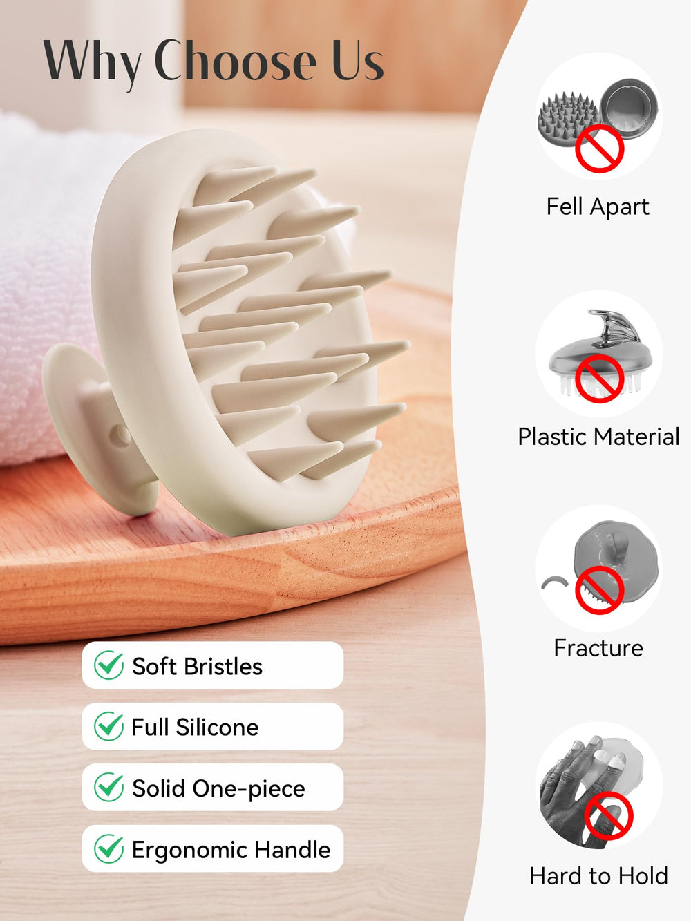HEETA scalp massager helps remove buildup to refresh the scalp