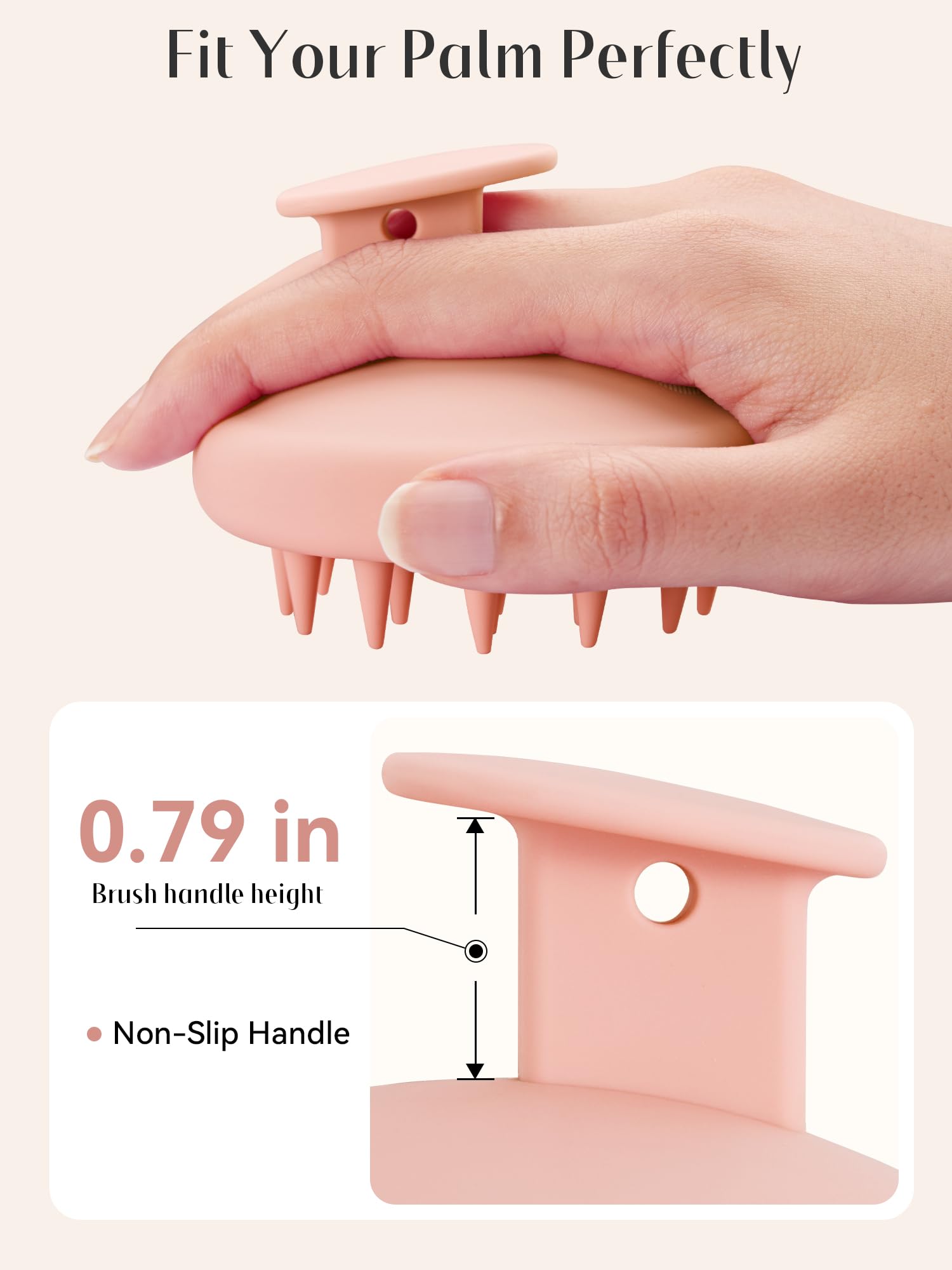 HEETA dandruff removal tool demonstrates exfoliation for a cleaner scalp.