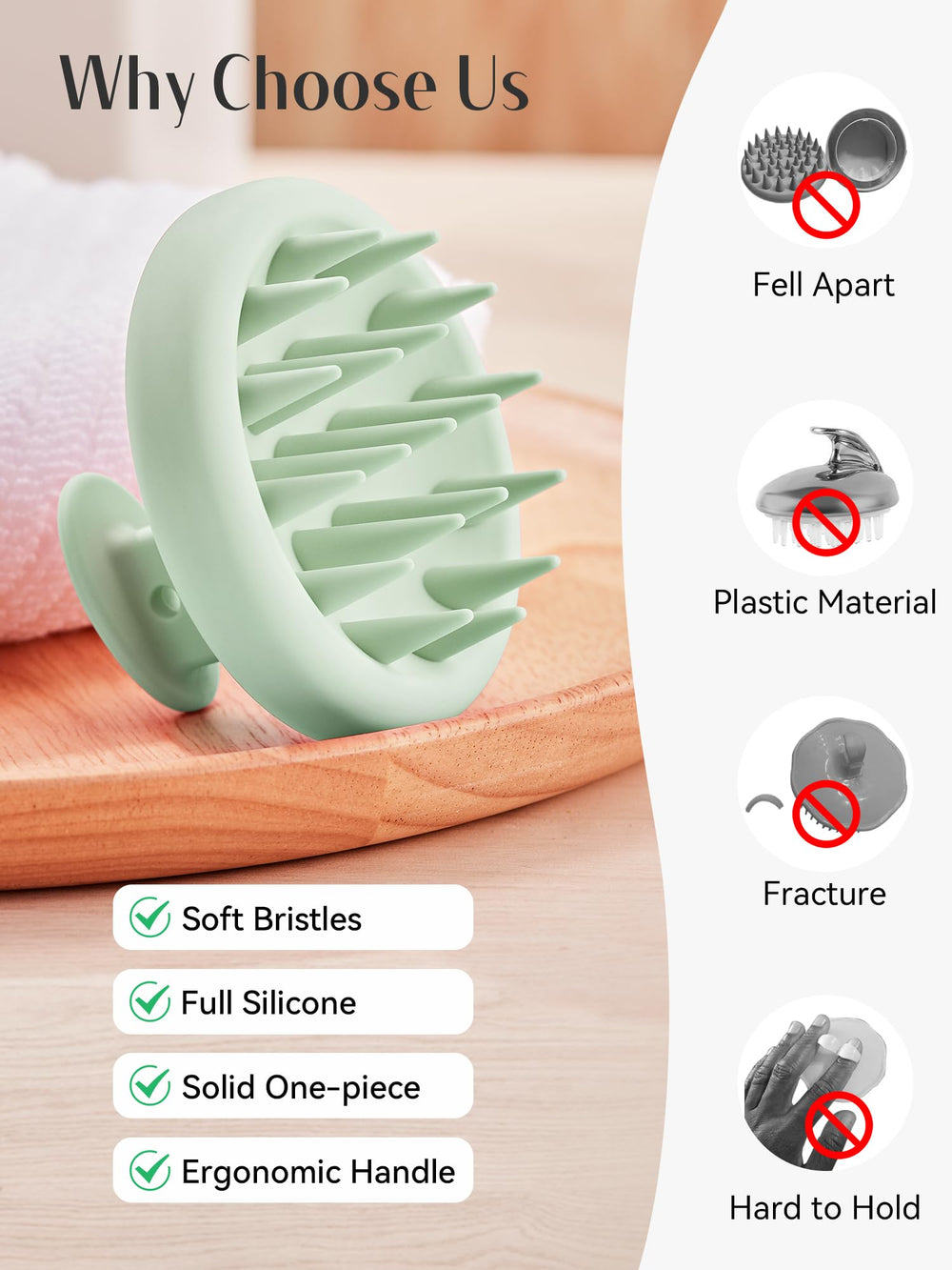 HEETA diseño de silicona integrado para manejo cómodo y seguro