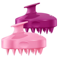 HEETA scalp massager two-pack in hand showing slip-free shower grip