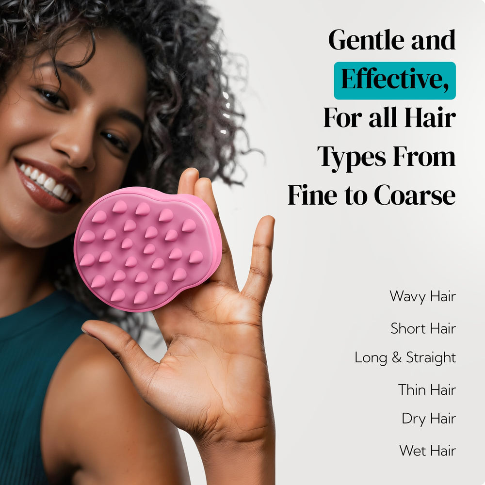 HEETA nail-friendly design reduces tangles while cleansing scalp