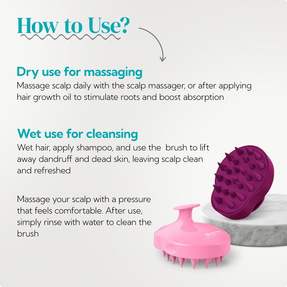HEETA pink brush showcasing ergonomic grip and spa-like cleansing
