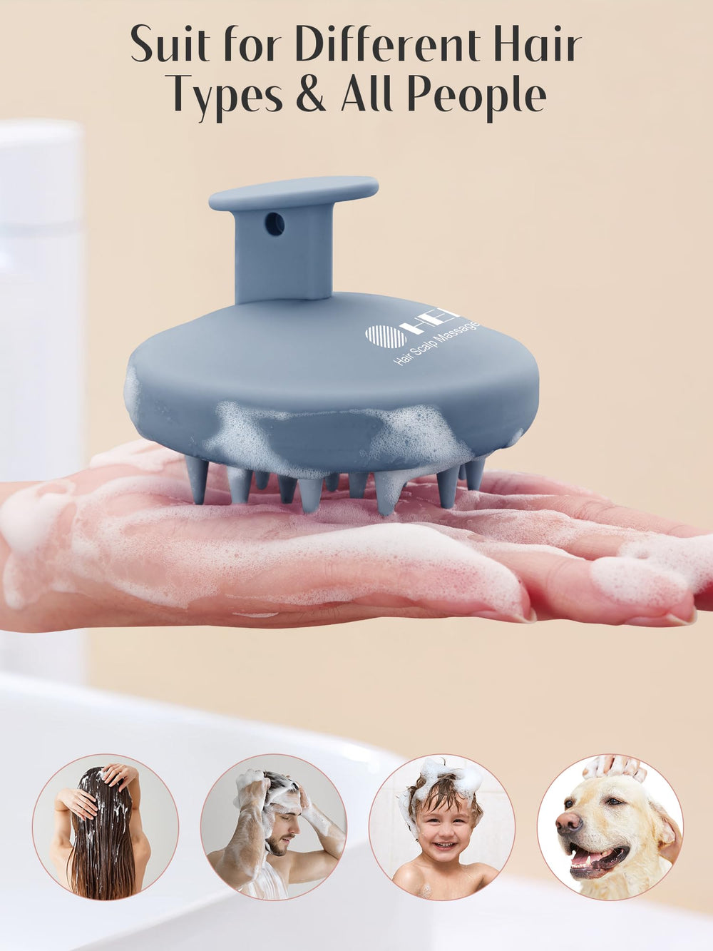 HEETA protege uñas y cutículas durante el masaje capilar.