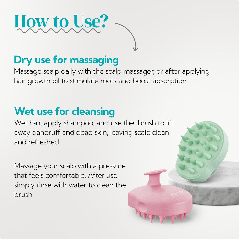 HEETA scalp massager 2-pack demonstrating value for family use.