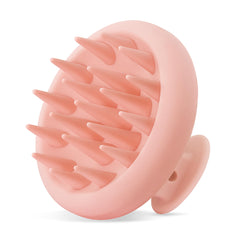 HEETA scalp massager closeup shows soft bristles for a gentle cleanse and relaxation.