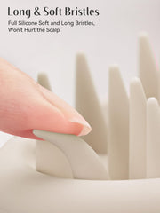 HEETA silicone integrated design close-up highlights flexible bristles for deep cleansing
