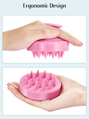 HEETA soft silicone bristles for gentle scalp exfoliation and buildup removal