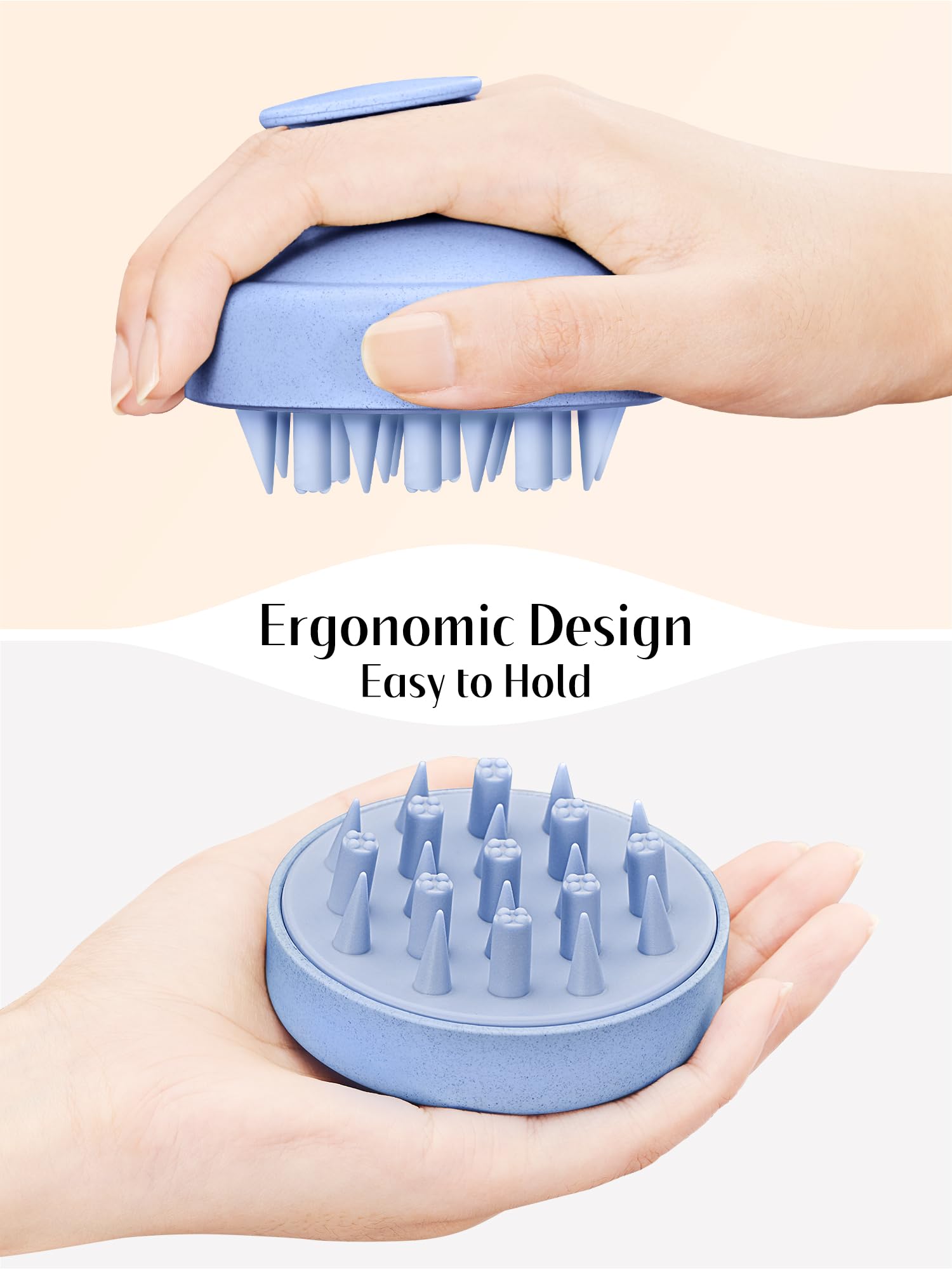 HEETA waterproof scalp massager for wet and dry use in shower or bath.