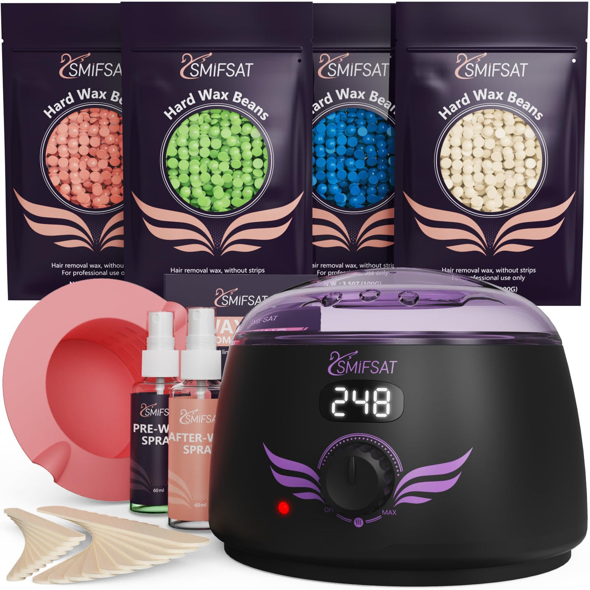 Hehasi digital hard wax warmer for at-home waxing