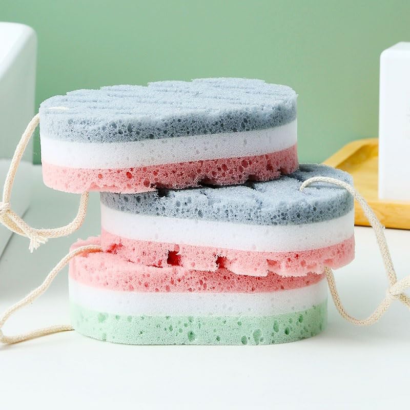 Heideryafei 2-pack grip-friendly foam texture for comfortable cleansing