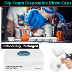 Heigble dip foam rinse cap with foam lining close-up showing absorbent sponge.