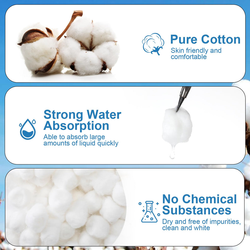 Heigble organic cotton balls designed for nail polish removal and gentle cleansing.