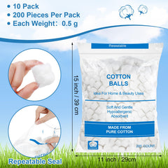 Heigble soft cotton balls with absorbent texture ideal for applying toner.