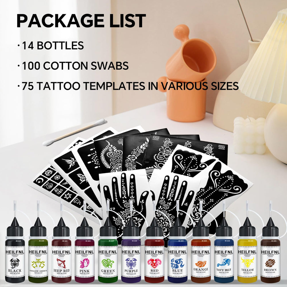 HEILFNL tattoo kit removal with oil or alcohol is simple