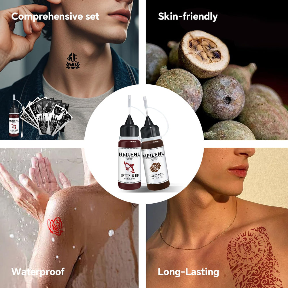 HEILFNL tattoo kit waterproof ink stays vibrant through showers