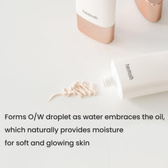HEIMISH Artless Glow Base close-up reveals pearl sheen and hydrating veil