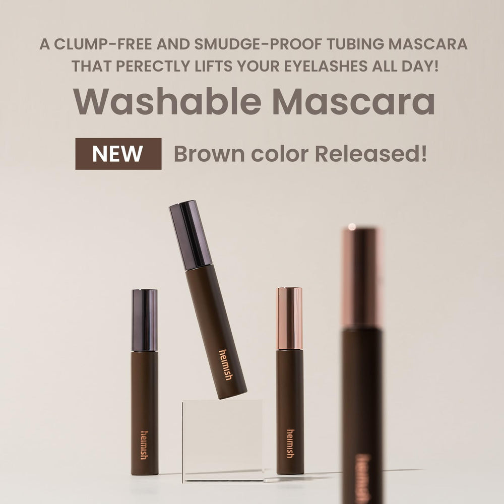 HEIMISH Dailism mascara brush close-up highlighting precise wand for volume.