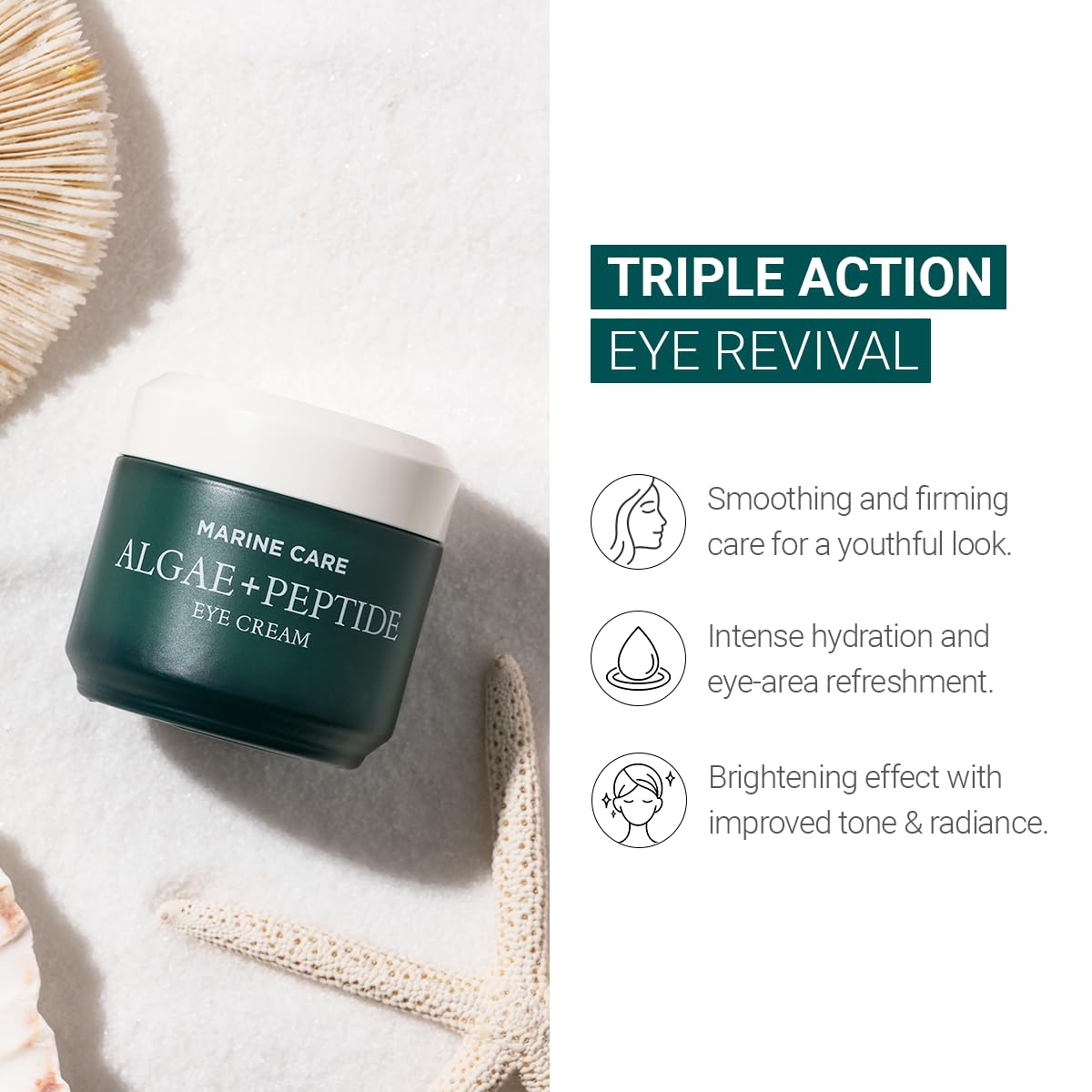 HEIMISH Marine Care Eye Cream features algae extract for deep hydration.