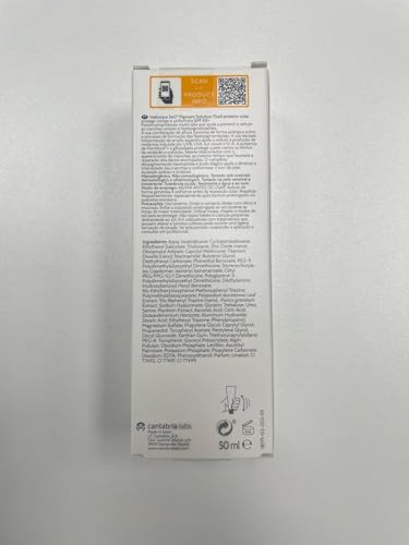 Heliocare 360 Pigment Fluid bottle shows alcohol-free formula for sensitive skin