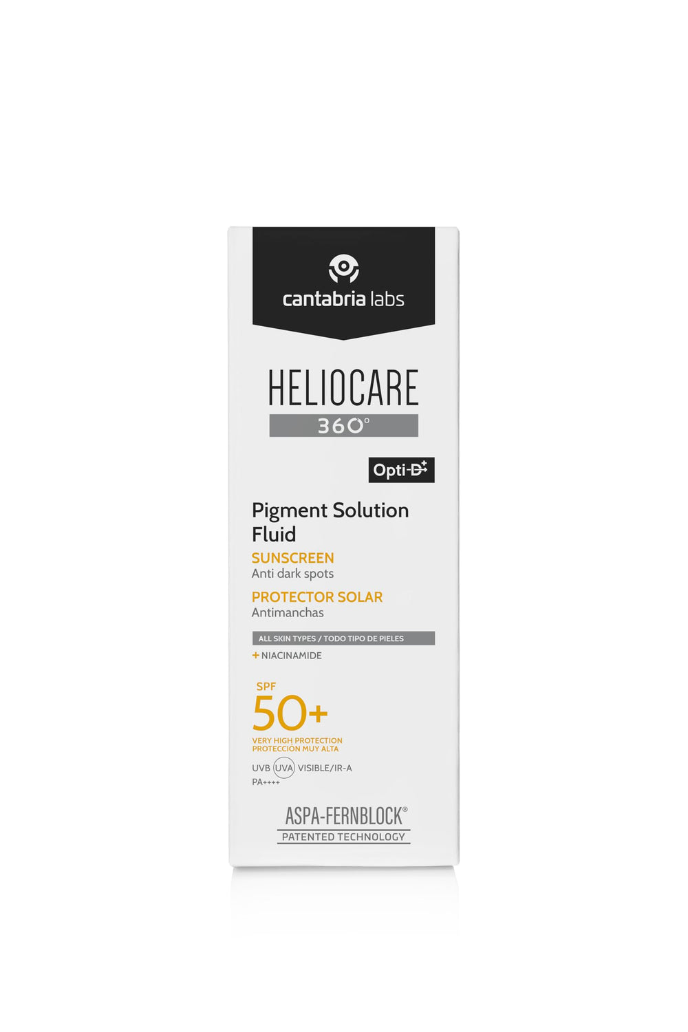 Heliocare 360 Pigment Fluid on skin during application suggests easy blending