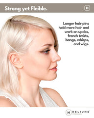 Heliums bobby pins close-up highlighting wavy texture for grip