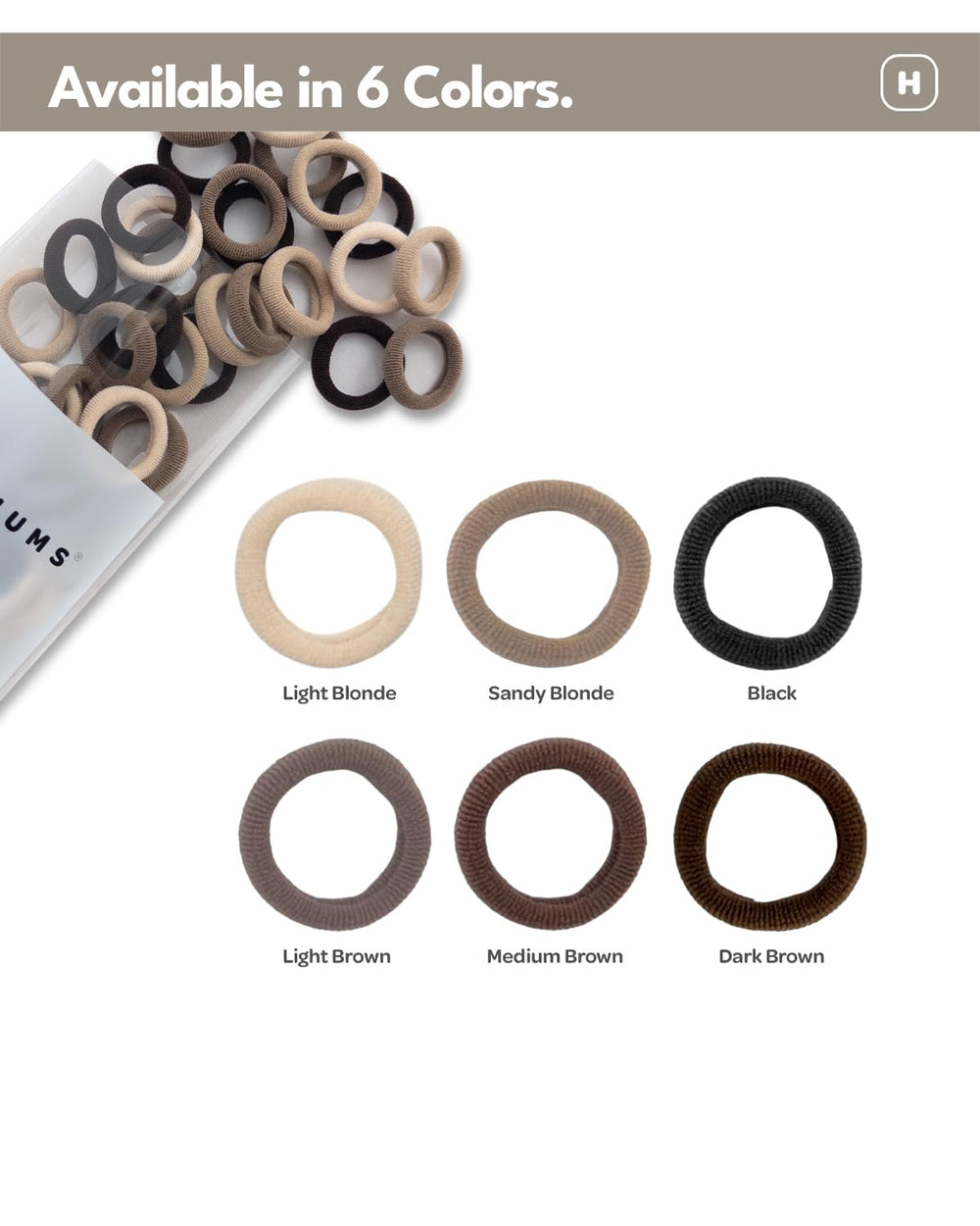 Heliums tiny hair ties secure braids and ponytails with minimal snag.