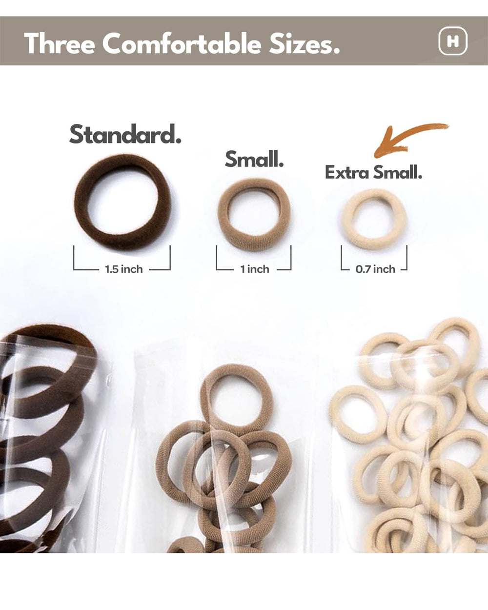 Heliums reusable hair ties are washable and durable for everyday use.