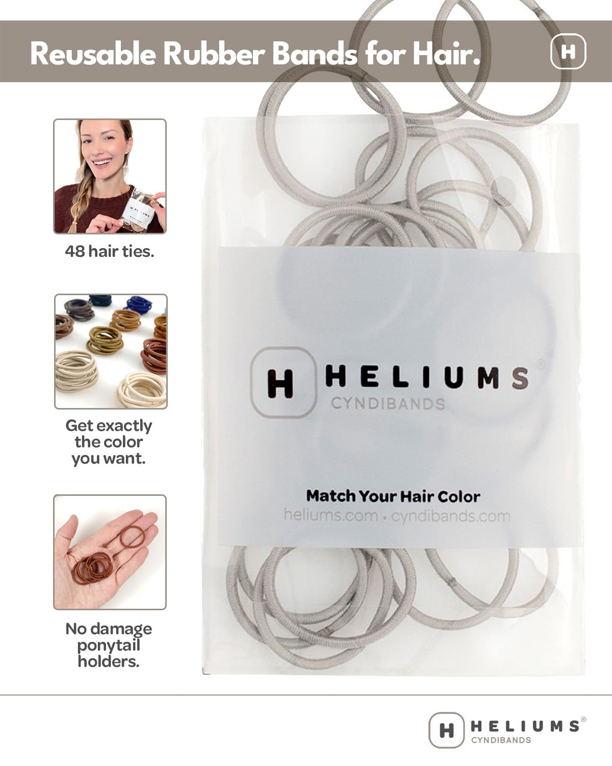 Heliums no-damage fabric-covered design auburn red prevents snagging