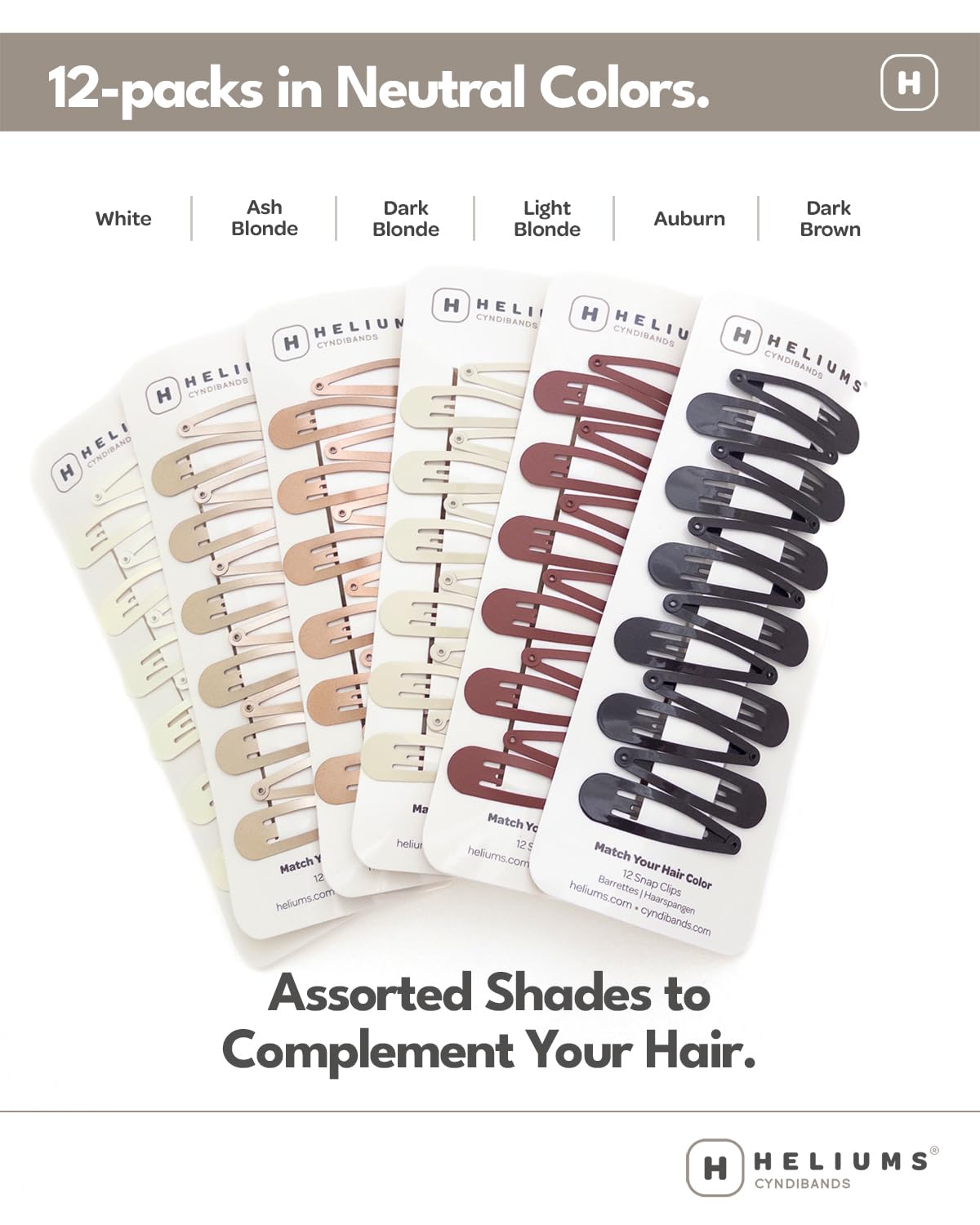 Heliums Snap Hair Clips worn by kids or adults for easy everyday styling.