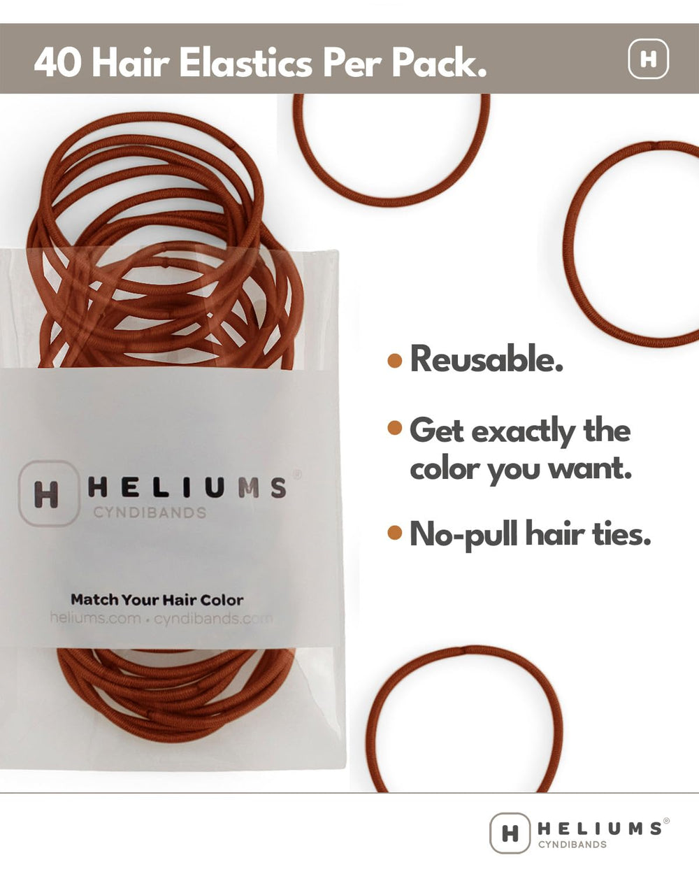 Heliums thin hair elastics light blonde color swatches show subtle blending options