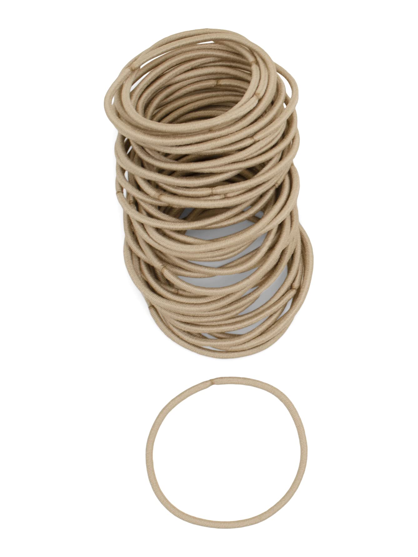 Heliums thin hair elastics close-up 2mm width designed for fine hair.