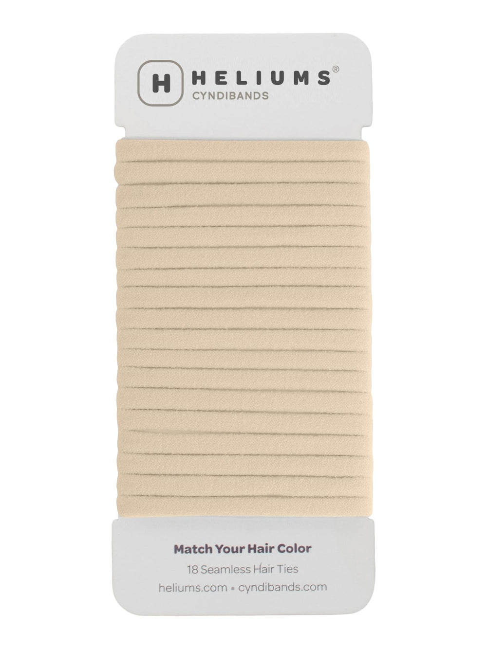Heliums thin seamless hair ties beige blonde 6mm pack blend with blonde hair for discreet style