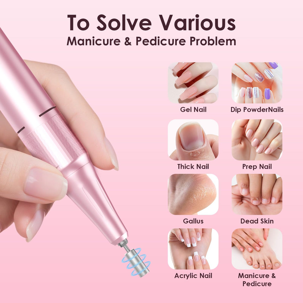 HELIVIVE 11 drill bits support acrylic, gel, and natural nails