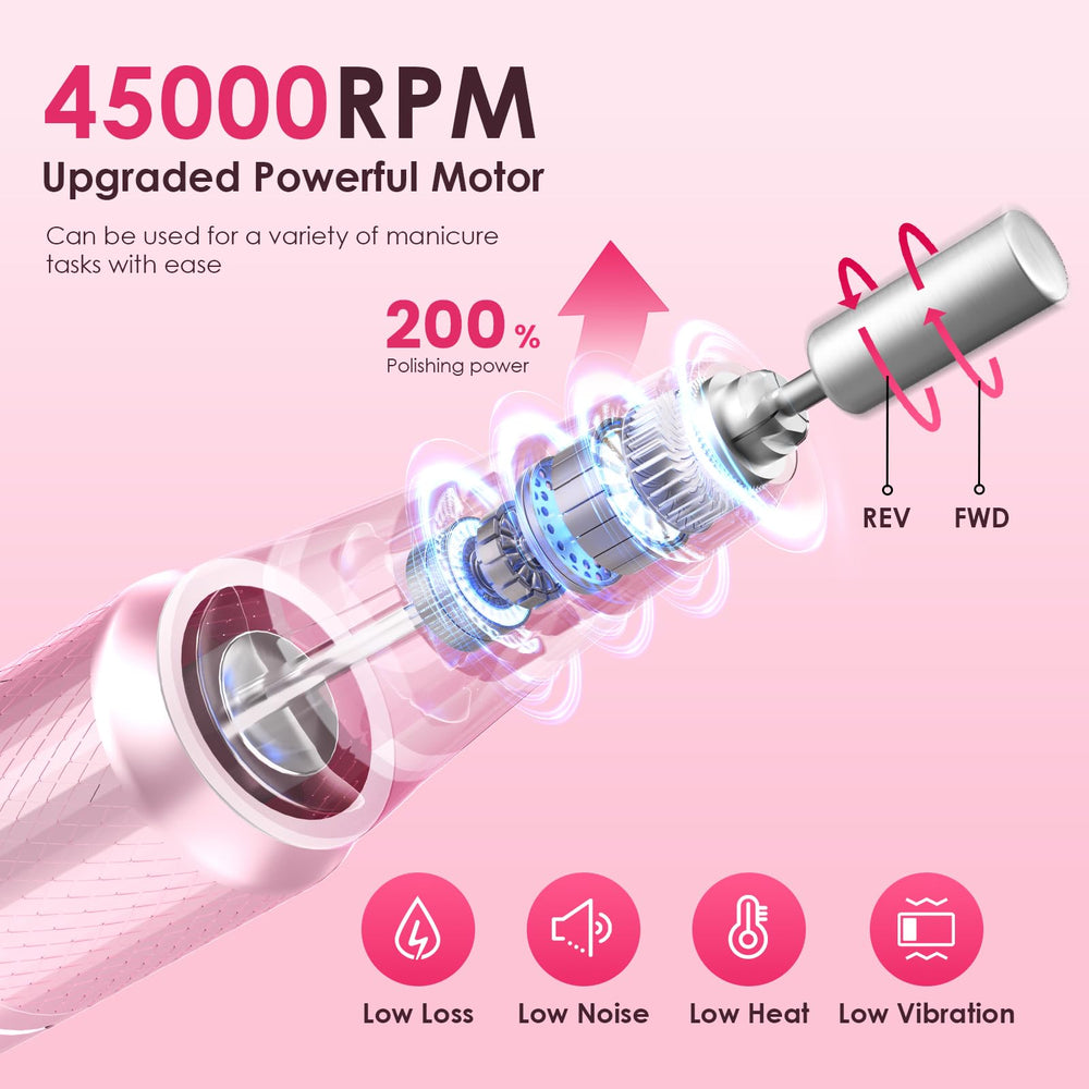 HELIVIVE portable nail drill with waist clip for on-the-go salon results