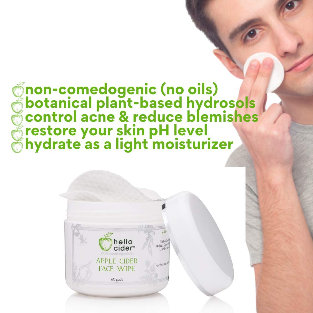 Hello Cider clarity toner pads shown in use for precise application and refreshment.