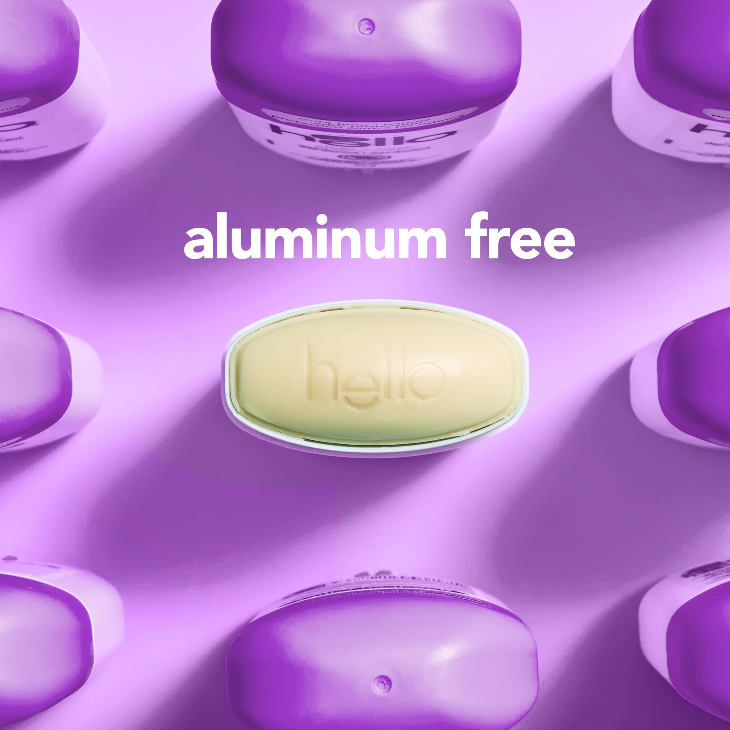 Hello dermatologically tested badge on packaging.