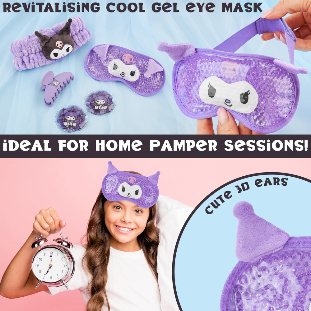 Hello Kitty Kuromi beauty set mini eye pads provide soothing sparkle during skincare